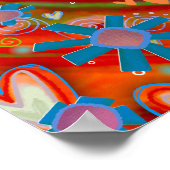 先生パーソナライズされたの部屋、カラフルフローラ ポスター (角)