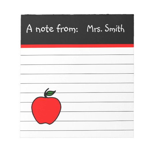 先生パーソナライズされたのApple Notepadギフト ノートパッド (正面)