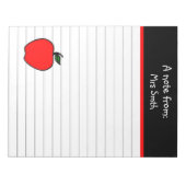 先生パーソナライズされたのApple Schoolギフトメモ帳 ノートパッド (正面)