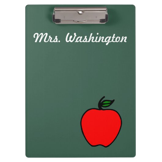 先生パーソナライズされたのApple Schoolクリップボードギフト クリップボード (正面)