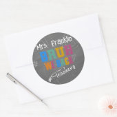 先生パーソナライズされたのBruh、私たちは（学校に） ラウンドシール (封筒)