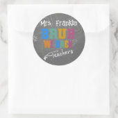 先生パーソナライズされたのBruh、私たちは（学校に） ラウンドシール (バッグ)