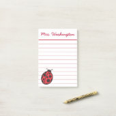 先生パーソナライズされたのLadybug投稿ItノートGift ポストイット (デスク上)