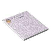 先生パーソナライズされたアニマルプリントコケット鉛筆 ノートパッド (アングル)