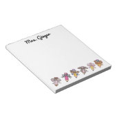 先生パーソナライズされたアニマルプリント弓 ノートパッド (アングル)