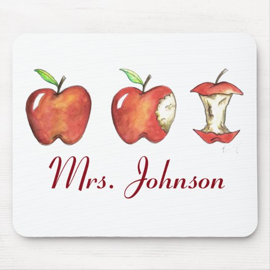 先生パーソナライズされたギフトアップルリンゴマウスパッド マウスパッド (正面)