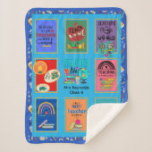 先生パーソナライズされたギフト感謝ありがとう シェルパブランケット (正面)