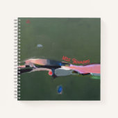 先生パーソナライズされたギフト絵を描抽象芸術 ノートブック (正面)