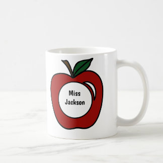 先生パーソナライズされたギフト – アップルモノグラム コーヒーマグカップ