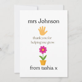 先生パーソナライズされたギフト、先生ギフト、ビーフライエン サンキューカード