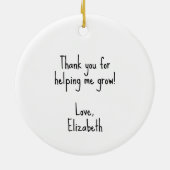 先生パーソナライズされたギフトApple定規ペンシル セラミックオーナメント (裏面)