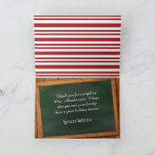 先生パーソナライズされたクリスマス シーズンカード (内部)