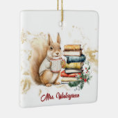 先生パーソナライズされたクリスマス セラミックオーナメント (右)