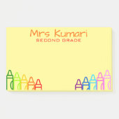 先生パーソナライズされたクレヨンデザインポストイットノート ポストイット (正面)