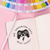 先生パーソナライズされたゲーマースタンプ新学期 ラバースタンプ