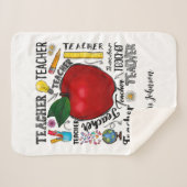 先生パーソナライズされたシェルパブランケット シェルパブランケット (正面(横))