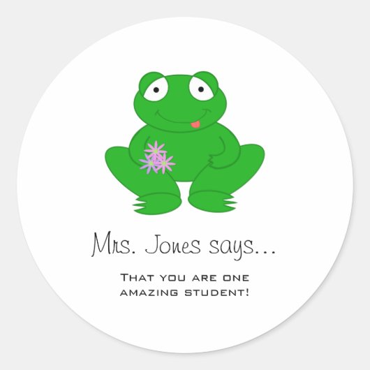 先生パーソナライズされたシール ラウンドシール (正面)