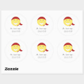 先生パーソナライズされたシール ラウンドシール (シート)