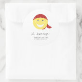 先生パーソナライズされたシール ラウンドシール (バッグ)