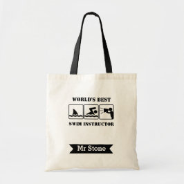 先生パーソナライズされたトートバッグ(泳ぐインストラクター) トートバッグ