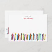 先生パーソナライズされたノートカード(ワックス着色) サンキューカード (正面/裏面)