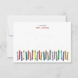 先生パーソナライズされたノートカード（ワックス着色） サンキューカード