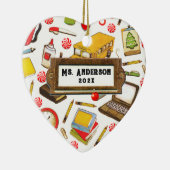 先生パーソナライズされたホリデーギフト セラミックオーナメント (右)