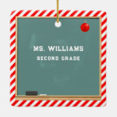 先生パーソナライズされたホリデーギフト セラミックオーナメント (裏面)