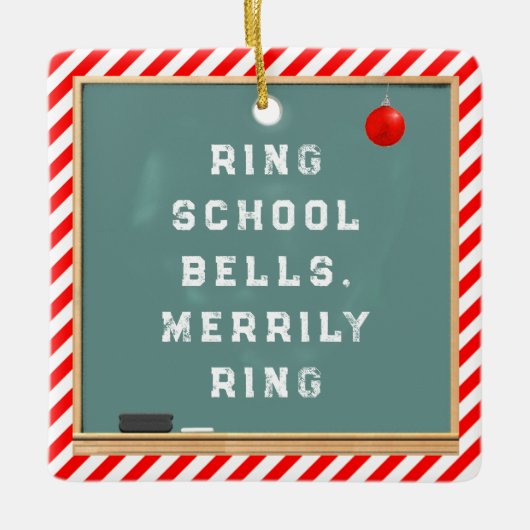 先生パーソナライズされたホリデーギフト セラミックオーナメント (正面)