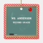 先生パーソナライズされたホリデーギフト セラミックオーナメント (裏面)