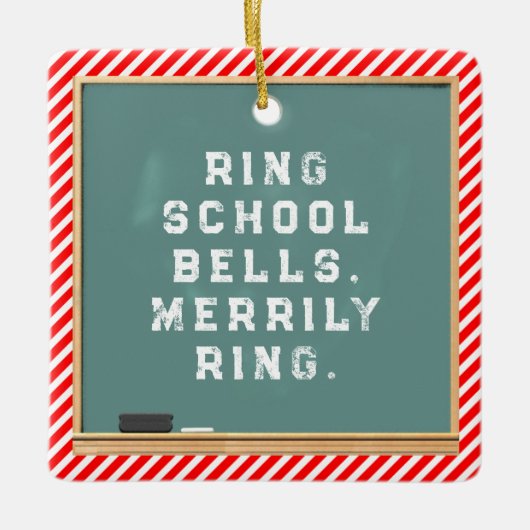 先生パーソナライズされたホリデーギフト セラミックオーナメント (正面)