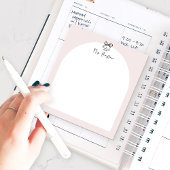 先生パーソナライズされたボウデザイン用メモ帳 ノートパッド