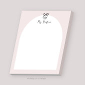 先生パーソナライズされたボウデザイン用メモ帳 ノートパッド