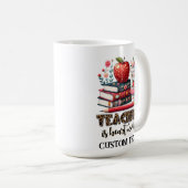 先生パーソナライズされたマグス コーヒーマグカップ (正面右)