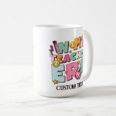 先生パーソナライズされたマグス コーヒーマグカップ (正面右)