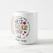 先生パーソナライズされたマグス コーヒーマグカップ (正面左)