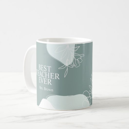 先生パーソナライズされたマグ コーヒーマグカップ (正面左)