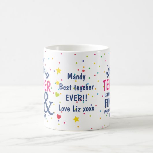 先生パーソナライズされたマグ – '本当に素晴らしいティーシュ コーヒーマグカップ (中央)