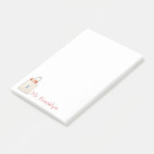 先生パーソナライズされたメモ帳トートとBow Post-it ポストイット (アングル)