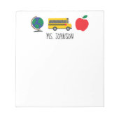 先生パーソナライズされたメモ帳、先生ギフト ノートパッド (正面)