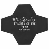 先生パーソナライズされたモダン文字 サッカーボール (フラット)