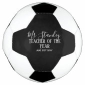 先生パーソナライズされたモダン文字 サッカーボール (正面)