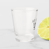 先生パーソナライズされたモダン文字 ショットグラス (左)