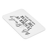 先生パーソナライズされたモダン文字 マグネット (右側)