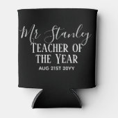 先生パーソナライズされたモダン文字 缶クーラー (正面)