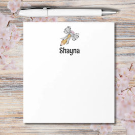 先生パーソナライズされた付きアニマルプリント鉛筆 ノートパッド