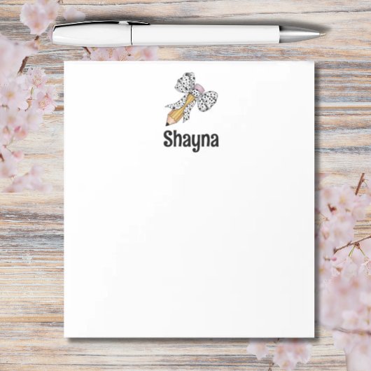 先生パーソナライズされた付きアニマルプリント鉛筆 ノートパッド