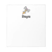 先生パーソナライズされた付きアニマルプリント鉛筆 ノートパッド (正面)