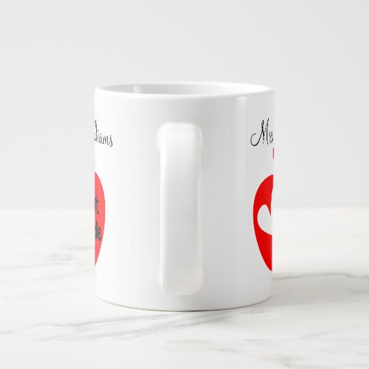 先生パーソナライズされた卒業ギフト戻る2校 ジャンボコーヒーマグカップ (裏面)