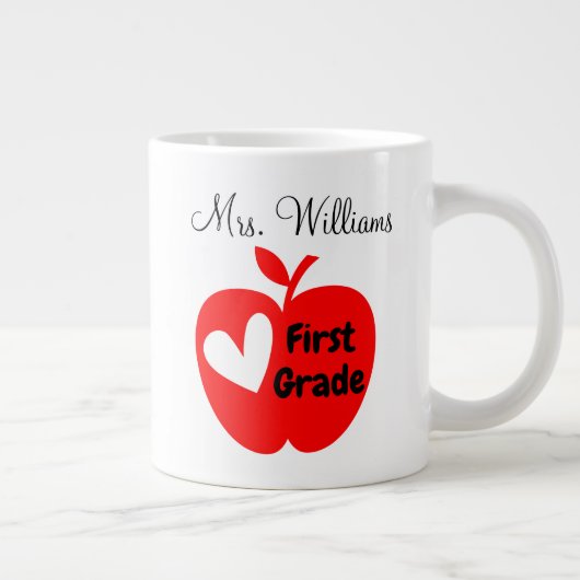 先生パーソナライズされた卒業ギフト戻る2校 ジャンボコーヒーマグカップ (右)